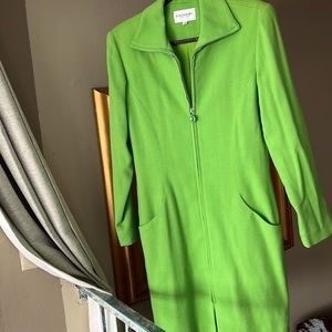 Vintage Emanuel Ungaro dress size 12 lime color